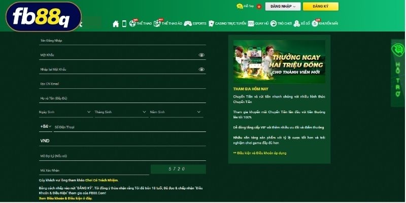 Đăng ký ngay để tham gia đặt cược tại nhà cái nhanh chóng