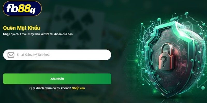 Người chơi chọn tính năng quên mật khẩu và nhập địa chỉ email