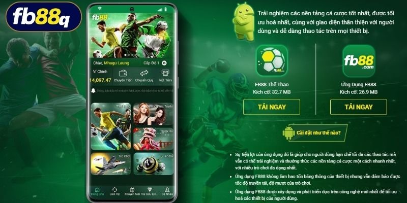 Tải app FB88 được hưởng rất nhiều lợi ích tuyệt vời